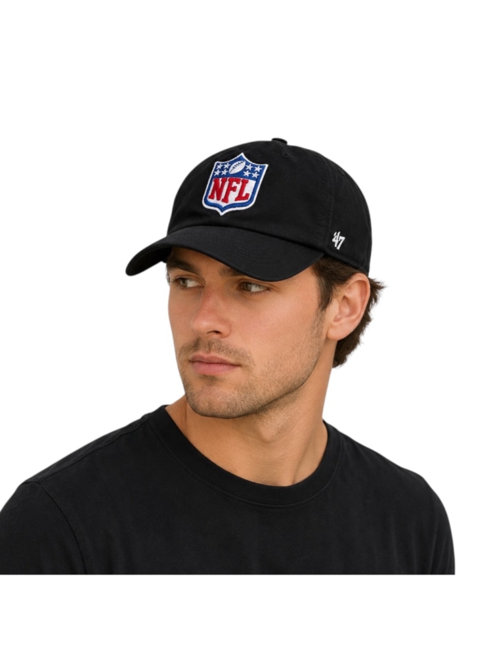NFL Shield Logo ’47 Brand Franchise Fitted Hat Black XL Cap